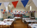 Preparing the hall for the party